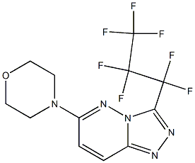 3-(1,1,2,2,3,3,3-heptafluoropropyl)-6-(4-morpholinyl)[1,2,4]triazolo[4,3-b]pyridazine Struktur