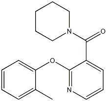 2-(2-methylphenoxy)-3-(1-piperidinylcarbonyl)pyridine Struktur