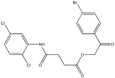 2-(4-bromophenyl)-2-oxoethyl 4-(2,5-dichloroanilino)-4-oxobutanoate Struktur