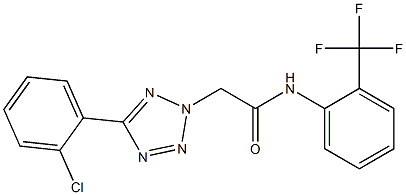 2-[5-(2-chlorophenyl)-2H-tetraazol-2-yl]-N-[2-(trifluoromethyl)phenyl]acetamide Struktur