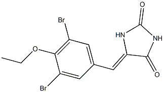 5-(3,5-dibromo-4-ethoxybenzylidene)imidazolidine-2,4-dione Struktur