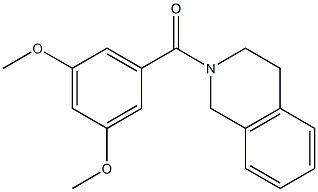 2-(3,5-dimethoxybenzoyl)-1,2,3,4-tetrahydroisoquinoline Struktur