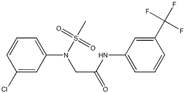 2-[3-chloro(methylsulfonyl)anilino]-N-[3-(trifluoromethyl)phenyl]acetamide Struktur