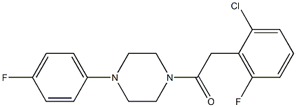 1-[(2-chloro-6-fluorophenyl)acetyl]-4-(4-fluorophenyl)piperazine Struktur