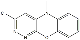 3-chloro-5-methyl-5H-pyridazino[3,4-b][1,4]benzoxazine Struktur