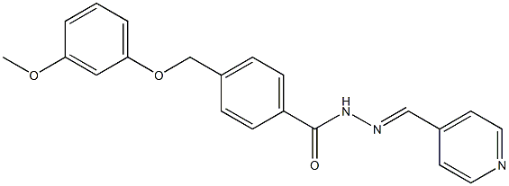 4-[(3-methoxyphenoxy)methyl]-N'-(4-pyridinylmethylene)benzohydrazide Struktur