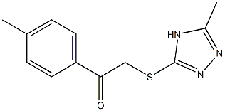 1-(4-methylphenyl)-2-[(5-methyl-4H-1,2,4-triazol-3-yl)sulfanyl]ethanone Struktur