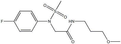 2-[4-fluoro(methylsulfonyl)anilino]-N-(3-methoxypropyl)acetamide Struktur