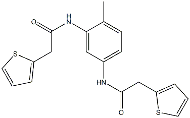 N-{2-methyl-5-[(2-thienylacetyl)amino]phenyl}-2-(2-thienyl)acetamide Struktur