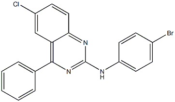 N-(4-bromophenyl)-6-chloro-4-phenyl-2-quinazolinamine Struktur