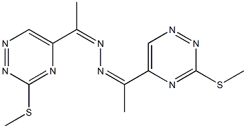 1-[3-(methylsulfanyl)-1,2,4-triazin-5-yl]ethanone {1-[3-(methylsulfanyl)-1,2,4-triazin-5-yl]ethylidene}hydrazone Struktur