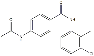 4-(acetylamino)-N-(3-chloro-2-methylphenyl)benzamide Struktur