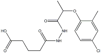 5-{2-[2-(4-chloro-2-methylphenoxy)propanoyl]hydrazino}-5-oxopentanoic acid Struktur