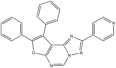 8,9-diphenyl-2-(4-pyridinyl)furo[3,2-e][1,2,4]triazolo[1,5-c]pyrimidine Struktur