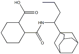 2-({[1-(1-adamantyl)butyl]amino}carbonyl)cyclohexanecarboxylic acid Struktur