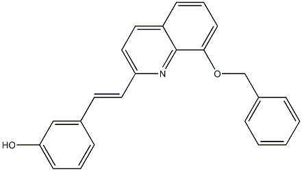 3-{2-[8-(benzyloxy)-2-quinolinyl]vinyl}phenol Struktur