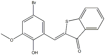 2-(5-bromo-2-hydroxy-3-methoxybenzylidene)-1-benzothiophen-3(2H)-one Struktur