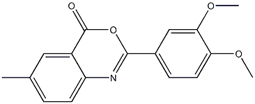 2-(3,4-dimethoxyphenyl)-6-methyl-4H-3,1-benzoxazin-4-one Struktur