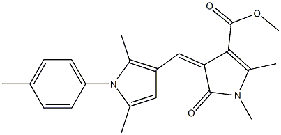 methyl 4-{[2,5-dimethyl-1-(4-methylphenyl)-1H-pyrrol-3-yl]methylene}-1,2-dimethyl-5-oxo-4,5-dihydro-1H-pyrrole-3-carboxylate Struktur