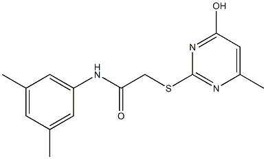 N-(3,5-dimethylphenyl)-2-[(4-hydroxy-6-methyl-2-pyrimidinyl)sulfanyl]acetamide Struktur