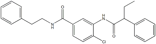 4-chloro-3-[(2-phenylbutanoyl)amino]-N-(2-phenylethyl)benzamide Struktur