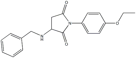 1-[4-(ethyloxy)phenyl]-3-[(phenylmethyl)amino]pyrrolidine-2,5-dione Struktur