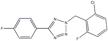 2-(2-chloro-6-fluorobenzyl)-5-(4-fluorophenyl)-2H-tetraazole Struktur