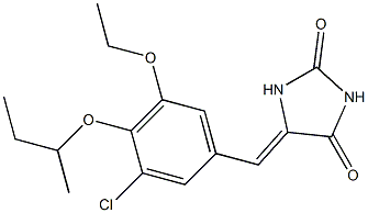 5-(4-sec-butoxy-3-chloro-5-ethoxybenzylidene)-2,4-imidazolidinedione Struktur