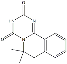 6,6-dimethyl-6,7-dihydro-2H-[1,3,5]triazino[2,1-a]isoquinoline-2,4(3H)-dione Struktur