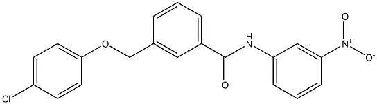 3-[(4-chlorophenoxy)methyl]-N-{3-nitrophenyl}benzamide Struktur