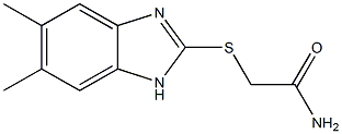 2-[(5,6-dimethyl-1H-benzimidazol-2-yl)sulfanyl]acetamide Struktur