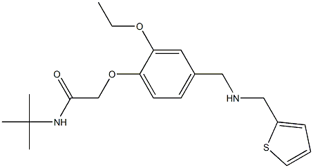 N-(tert-butyl)-2-(2-ethoxy-4-{[(2-thienylmethyl)amino]methyl}phenoxy)acetamide Struktur