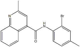 N-(2-bromo-4-methylphenyl)-2-methyl-4-quinolinecarboxamide Struktur