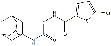 N-(1-adamantyl)-2-[(5-chloro-2-thienyl)carbonyl]hydrazinecarboxamide Struktur