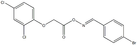 N-[(E)-(4-bromophenyl)methylidene]-N-{[2-(2,4-dichlorophenoxy)acetyl]oxy}amine Struktur