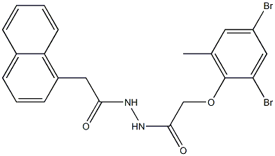 2-(2,4-dibromo-6-methylphenoxy)-N'-[2-(1-naphthyl)acetyl]acetohydrazide Struktur