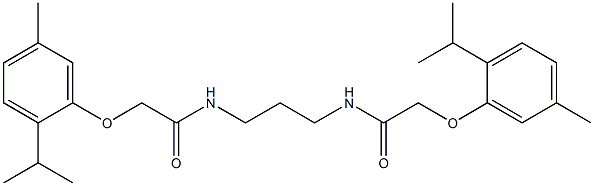 2-(2-isopropyl-5-methylphenoxy)-N-(3-{[2-(2-isopropyl-5-methylphenoxy)acetyl]amino}propyl)acetamide Struktur