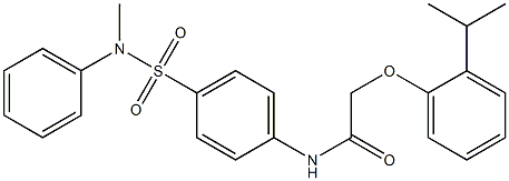 2-(2-isopropylphenoxy)-N-{4-[(methylanilino)sulfonyl]phenyl}acetamide Struktur