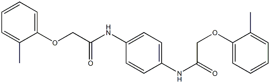 2-(2-methylphenoxy)-N-(4-{[2-(2-methylphenoxy)acetyl]amino}phenyl)acetamide Struktur