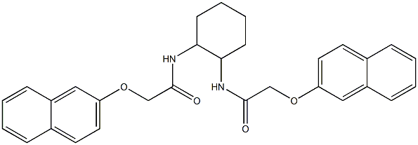 2-(2-naphthyloxy)-N-(2-{[2-(2-naphthyloxy)acetyl]amino}cyclohexyl)acetamide Struktur