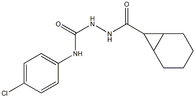 2-(bicyclo[4.1.0]hept-7-ylcarbonyl)-N-(4-chlorophenyl)-1-hydrazinecarboxamide Struktur