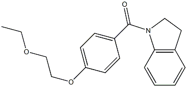 2,3-dihydro-1H-indol-1-yl[4-(2-ethoxyethoxy)phenyl]methanone Struktur