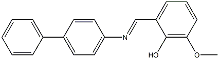 2-[([1,1'-biphenyl]-4-ylimino)methyl]-6-methoxyphenol Struktur