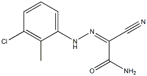 2-[(Z)-2-(3-chloro-2-methylphenyl)hydrazono]-2-cyanoacetamide Struktur