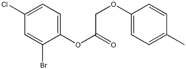 2-bromo-4-chlorophenyl 2-(4-methylphenoxy)acetate Struktur