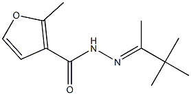 2-methyl-N'-[(E)-1,2,2-trimethylpropylidene]-3-furohydrazide Struktur