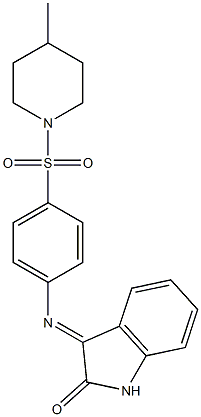 3-({4-[(4-methyl-1-piperidinyl)sulfonyl]phenyl}imino)-1H-indol-2-one Struktur