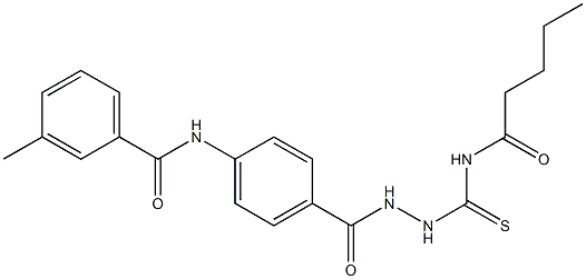 3-methyl-N-[4-({2-[(pentanoylamino)carbothioyl]hydrazino}carbonyl)phenyl]benzamide Struktur