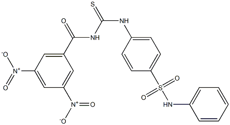 4-({[(3,5-dinitrobenzoyl)amino]carbothioyl}amino)-N-phenylbenzenesulfonamide Struktur