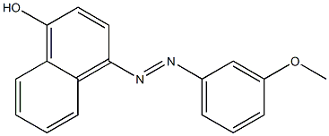 4-[(E)-2-(3-methoxyphenyl)diazenyl]-1-naphthol Struktur